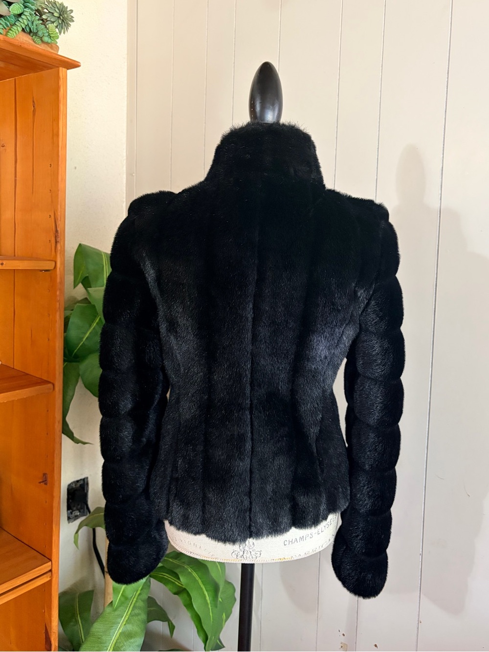 Velvet by Graham & Spencer Black Faux Fur Jacket Y2K Maximalist Size S - Picture 4 of 7